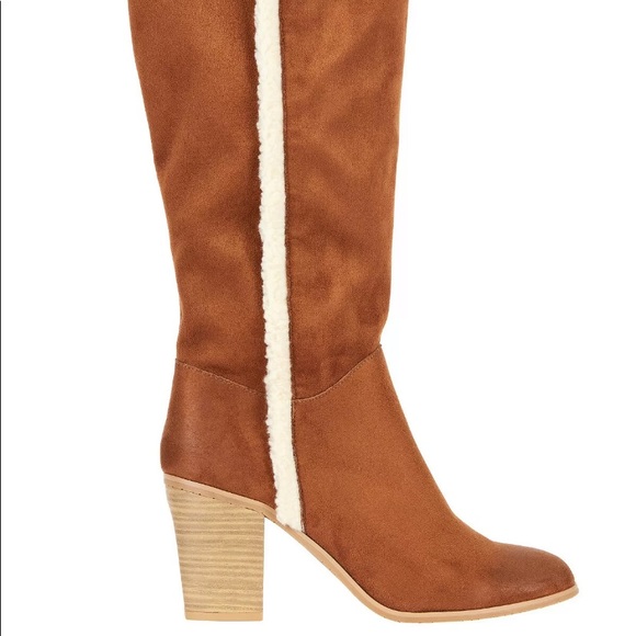 WOMENS KNEE-HIGH BLOCK HEEL BOOT, various sizes - Picture 8 of 9